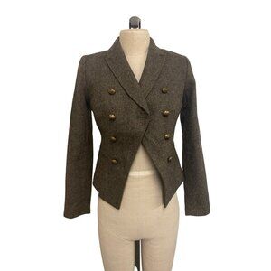 Banana Republic Brown Wool Double-Breasted Blazer Jacket Women’s Size 0P